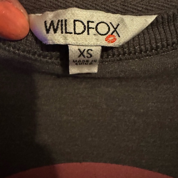 Wildfox Charcoal Sweatshirt with Vibrant Rainbow Design “Easy Does It” Sz XS - Picture 4 of 4